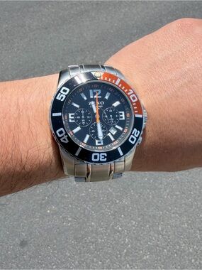 Zeno Basel 200M Chronograph Diver Quartz Watch Men’s 45mm Stainless Steel